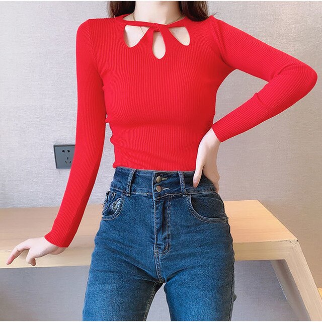 Women Sweater Slim Stretch