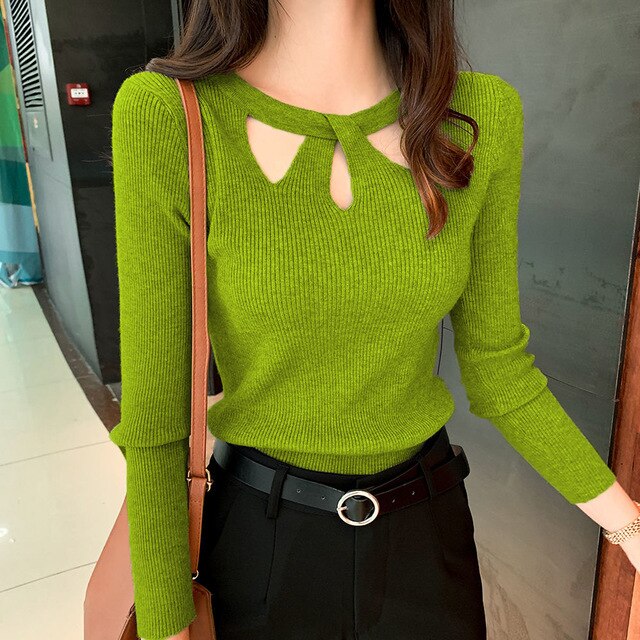 Women Sweater Slim Stretch