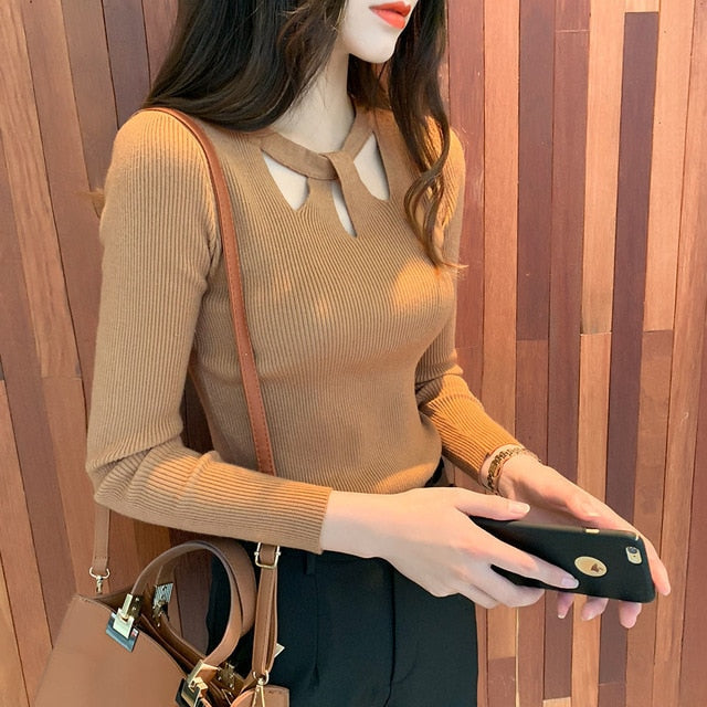 Women Sweater Slim Stretch