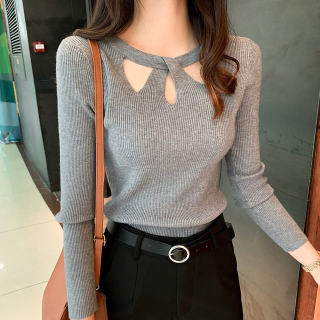 Women Sweater Slim Stretch