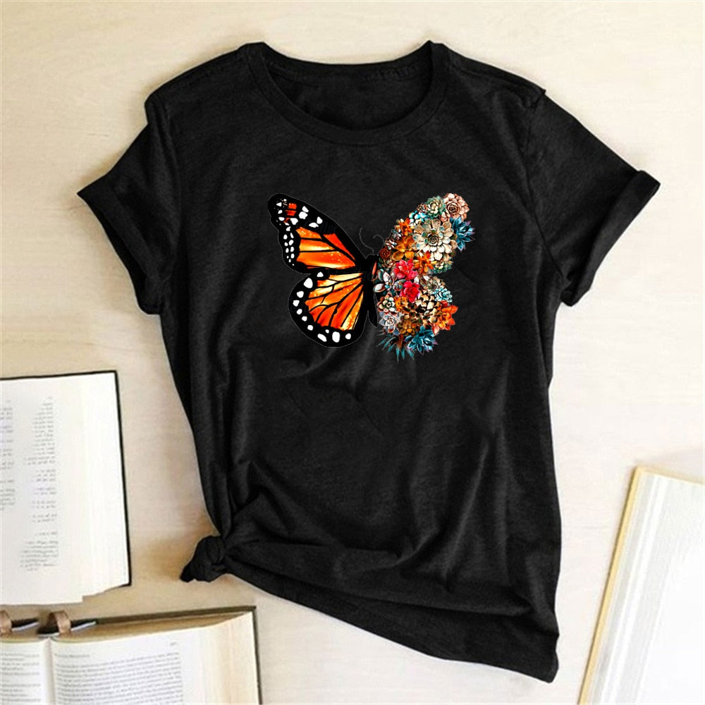 Women Summer Butterfly T-shirts