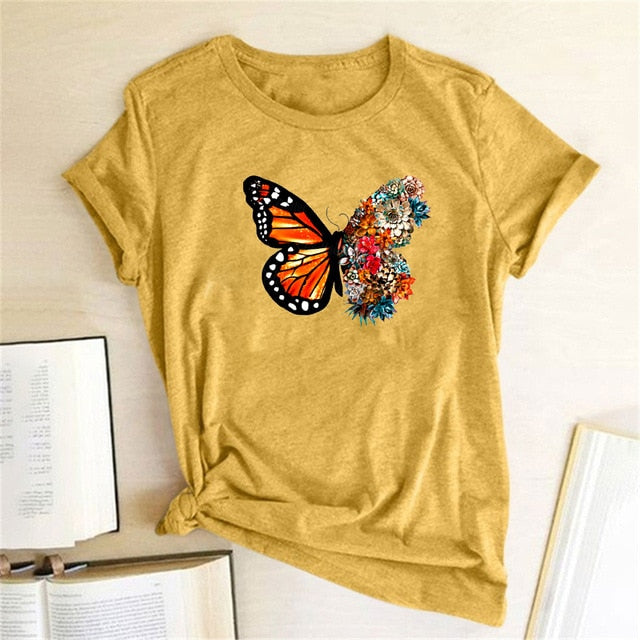 Women Summer Butterfly T-shirts