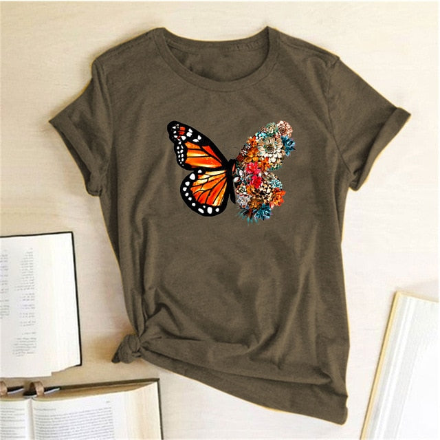 Women Summer Butterfly T-shirts