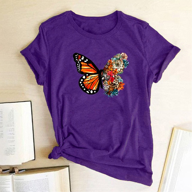 Women Summer Butterfly T-shirts