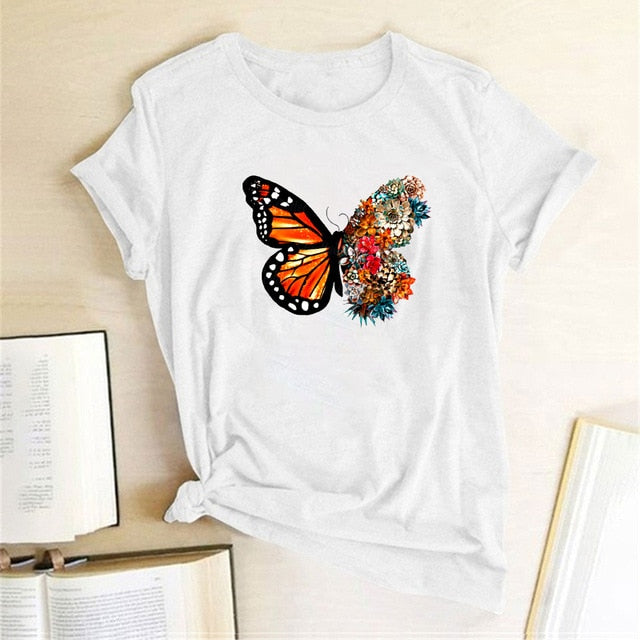 Women Summer Butterfly T-shirts