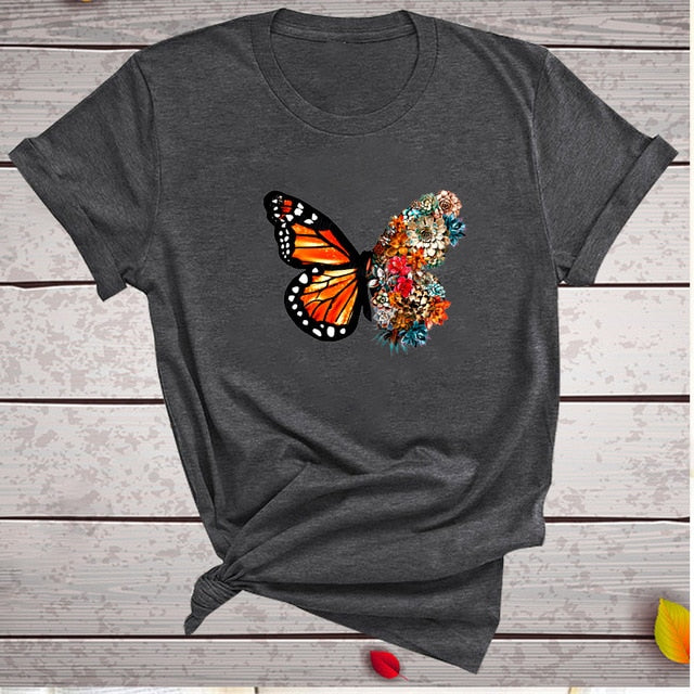 Women Summer Butterfly T-shirts