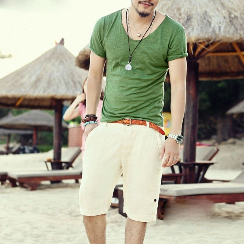 Men's T-Shirt Fashion Slim Fit Cotton